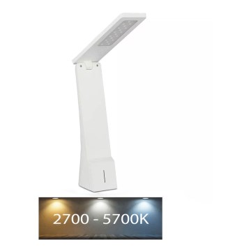 LED Dimbare Touch Oplaadbare Bureaulamp USB LED/4W/5V 1200 mAh 2700K-5700K wit/goud