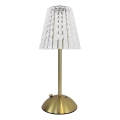 LED Dimbare touch oplaadbare tafellamp ELBA LED/1,6W/800 mAh 3000/4000/6000K goud/doorzichtig