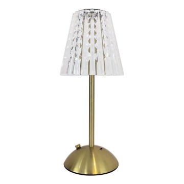LED Dimbare touch oplaadbare tafellamp ELBA LED/1,6W/800 mAh 3000/4000/6000K goud/doorzichtig