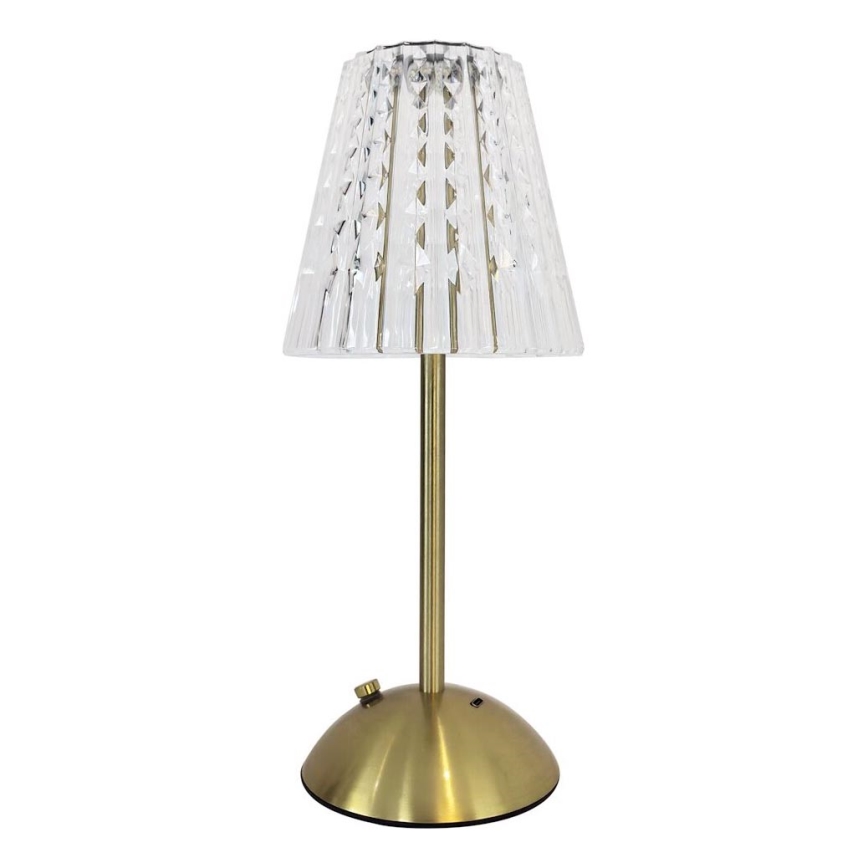 LED Dimbare touch oplaadbare tafellamp ELBA LED/1,6W/800 mAh 3000/4000/6000K goud/doorzichtig