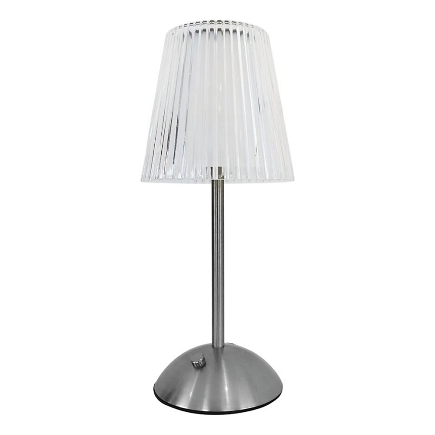 LED Dimbare touch oplaadbare tafellamp ELBA LED/1,6W/800 mAh mat chroom/doorzichtig