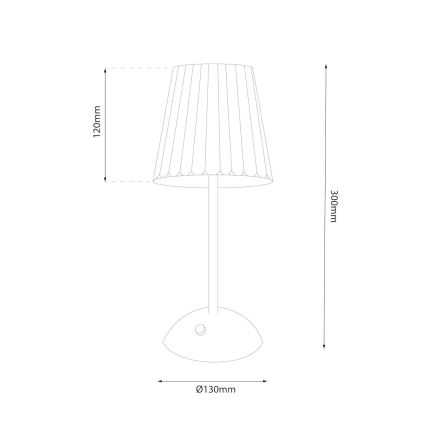 LED Dimbare touch oplaadbare tafellamp ELBA LED/1,6W/800 mAh mat chroom/doorzichtig