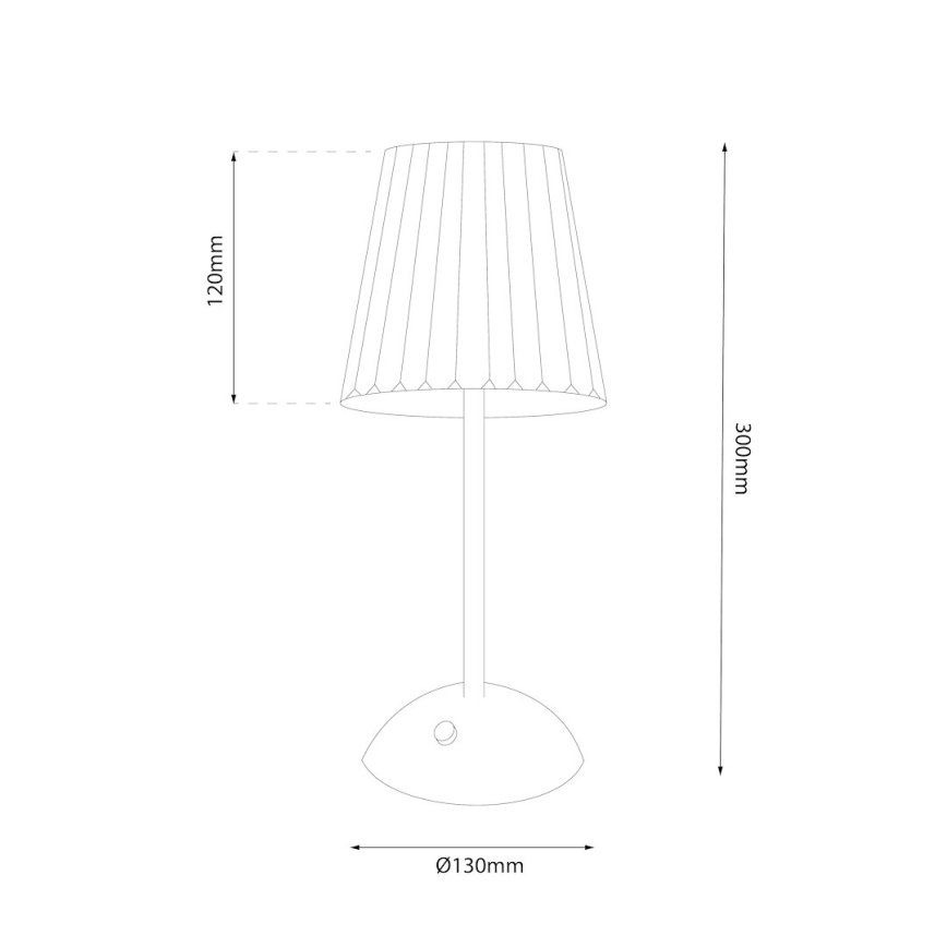 LED Dimbare touch oplaadbare tafellamp ELBA LED/1,6W/800 mAh mat chroom/doorzichtig