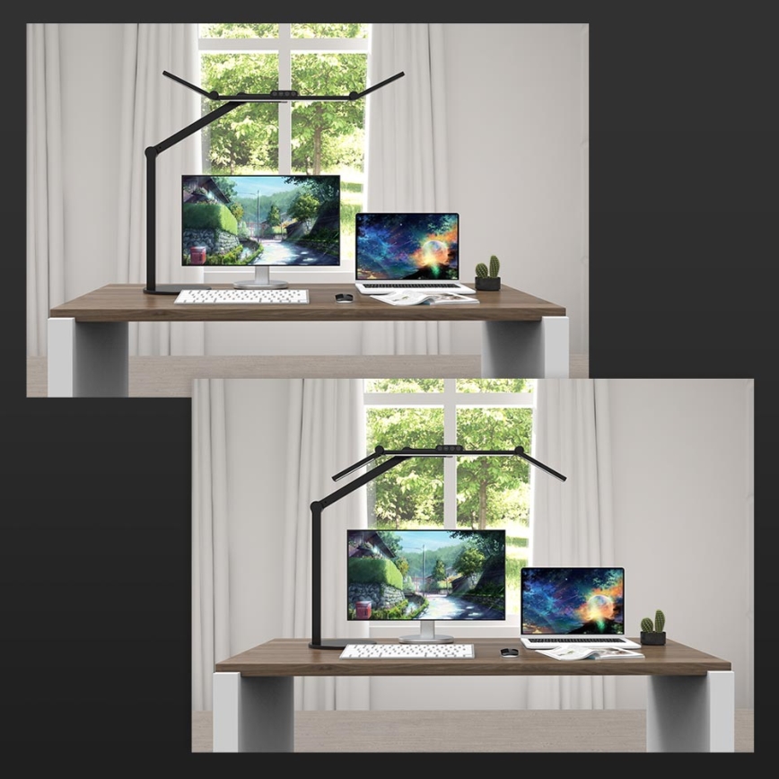 LED Dimbare Touch Flexibele Bureaulamp LED/24W/230V 3000-6500K CRI 92 zwart