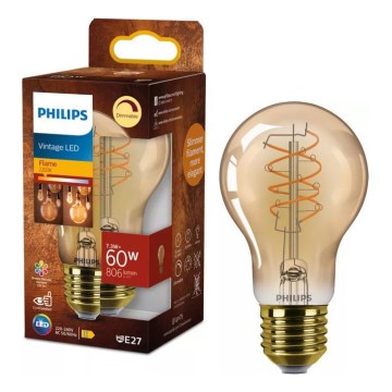 LED dimbare VINTAGE gloeilamp Philips A60 E27/7,3W/230V 2200K
