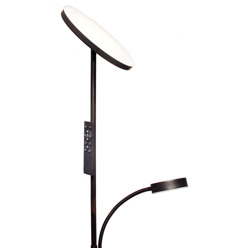 LED dimbare vloerlamp NORA LED/25W/230V 2200/3000/4000K + LED/5W 3000K zwart + afstandsbediening