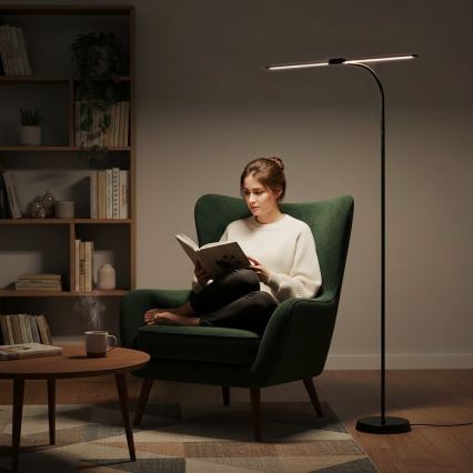 LED-dimbare vloerlamp TEILO LED/14W/230V 3000/4000/6000K zwart
