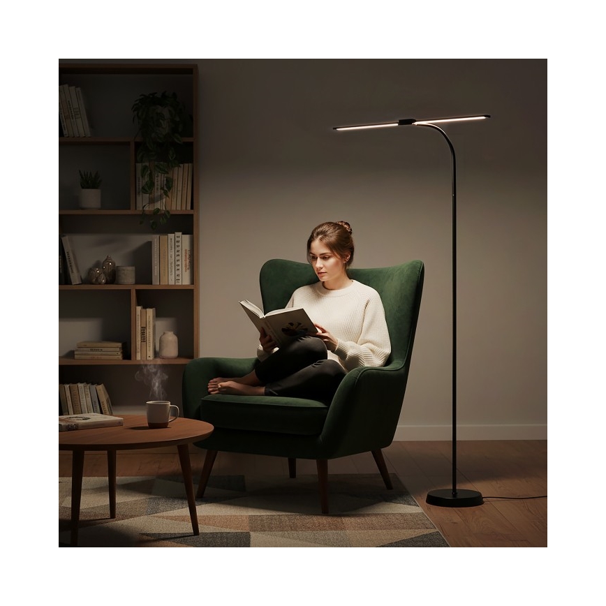 LED-dimbare vloerlamp TEILO LED/14W/230V 3000/4000/6000K zwart