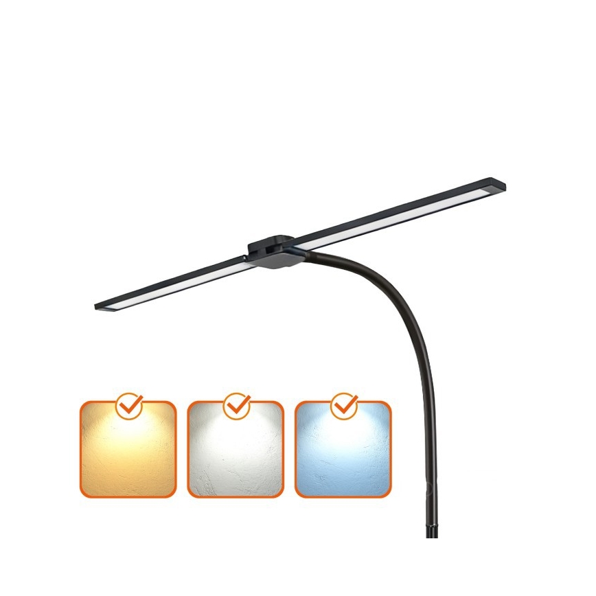 LED-dimbare vloerlamp TEILO LED/14W/230V 3000/4000/6000K zwart