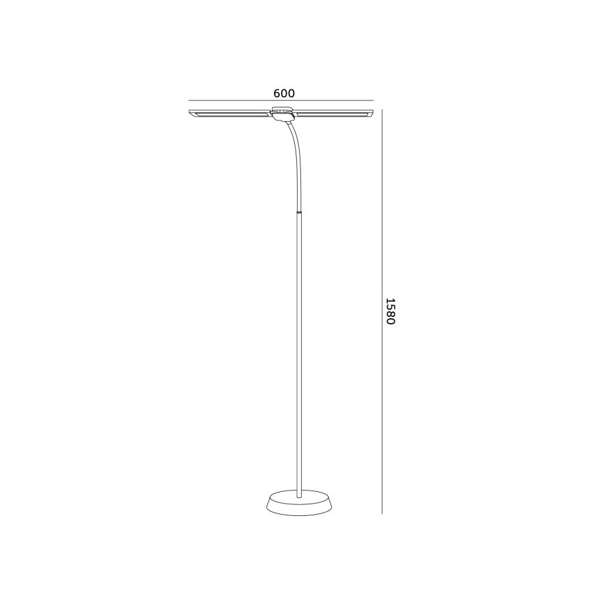 LED-dimbare vloerlamp TEILO LED/14W/230V 3000/4000/6000K zwart