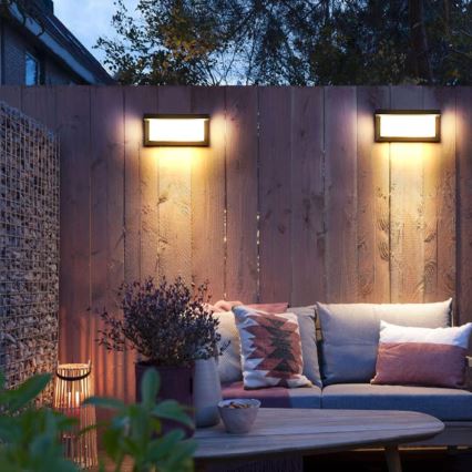 LED dimbare buitenwandlamp NEELY 1xE27/6W/230V 2700-6500K IP54 antraciet