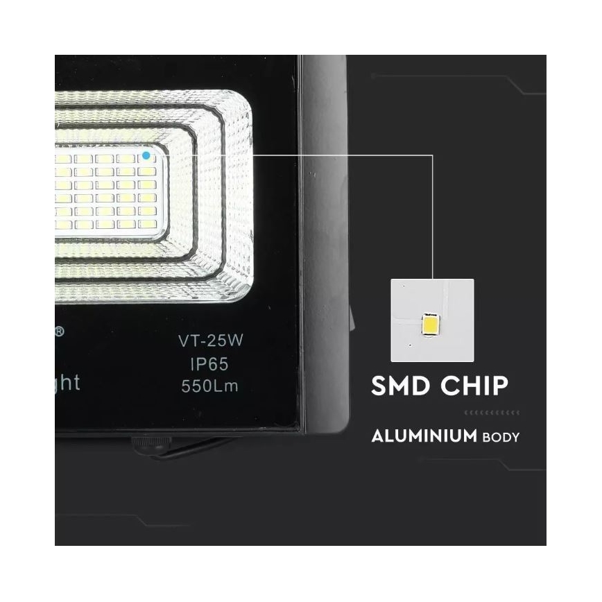 LED Dimbare zonne-schijnwerper LED/12W/3,2V 6000K IP65 5000 mAh + afstandsbediening
