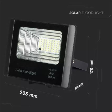 LED Dimbare zonne-schijnwerper LED/12W/3,2V 6000K IP65 5000 mAh + afstandsbediening