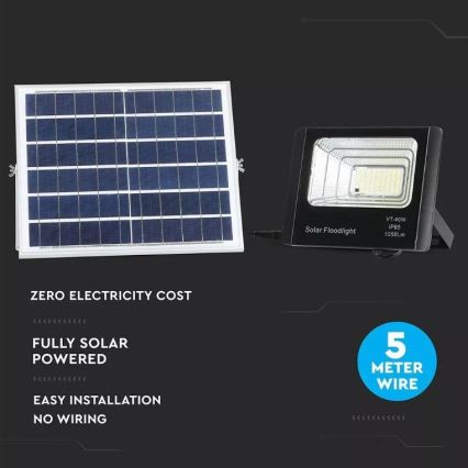 LED Dimbare zonne-schijnwerper LED/16W/3,2V 4000K IP65 10000 mAh + afstandsbediening