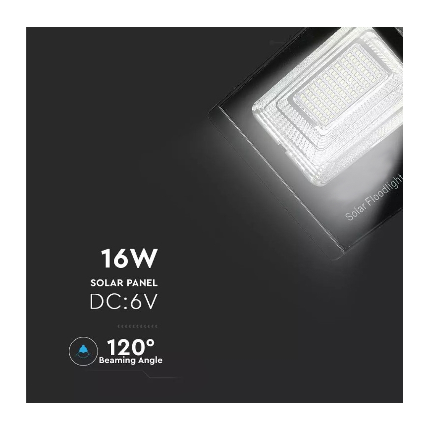 LED Dimbare zonne-schijnwerper LED/16W/3,2V 4000K IP65 10000 mAh + afstandsbediening