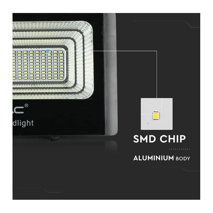 LED Dimbare zonne-schijnwerper LED/20W/6,4V 4000K IP65 10000 mAh + afstandsbediening