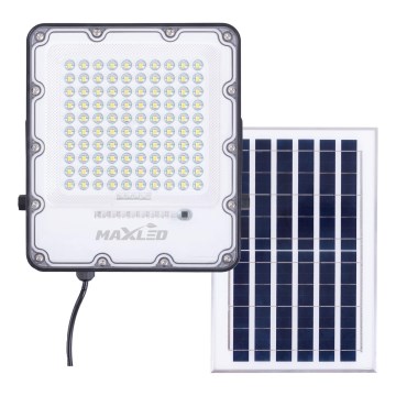 LED Dimbare zonne-schijnwerper LED/50W/3,2V 4500K IP65 zwart + afstandsbediening