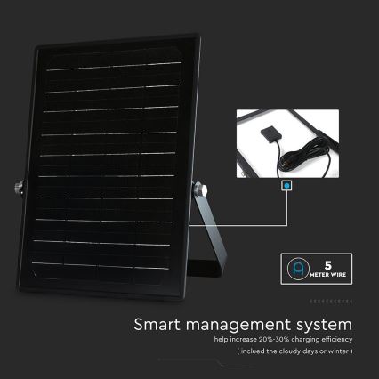 LED Dimbare zonne-schijnwerper met sensor LED/10W/3,7V 4000/6000K IP65 3600 mAh + afstandsbediening