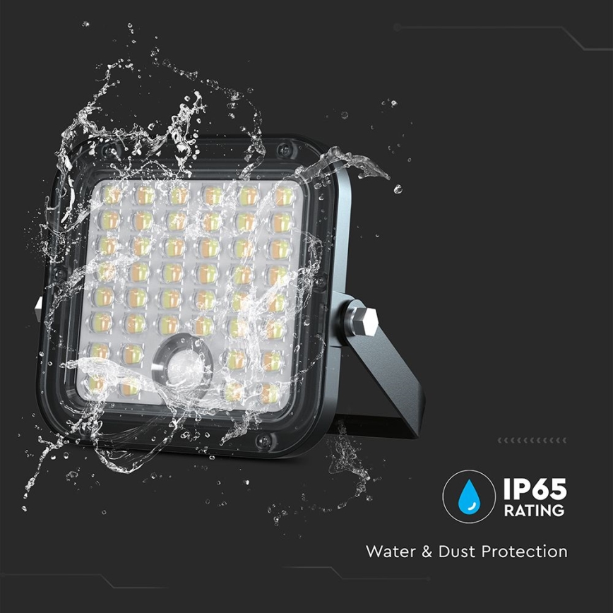 LED Dimbare zonne-schijnwerper met sensor LED/10W/3,7V 4000/6000K IP65 3600 mAh + afstandsbediening