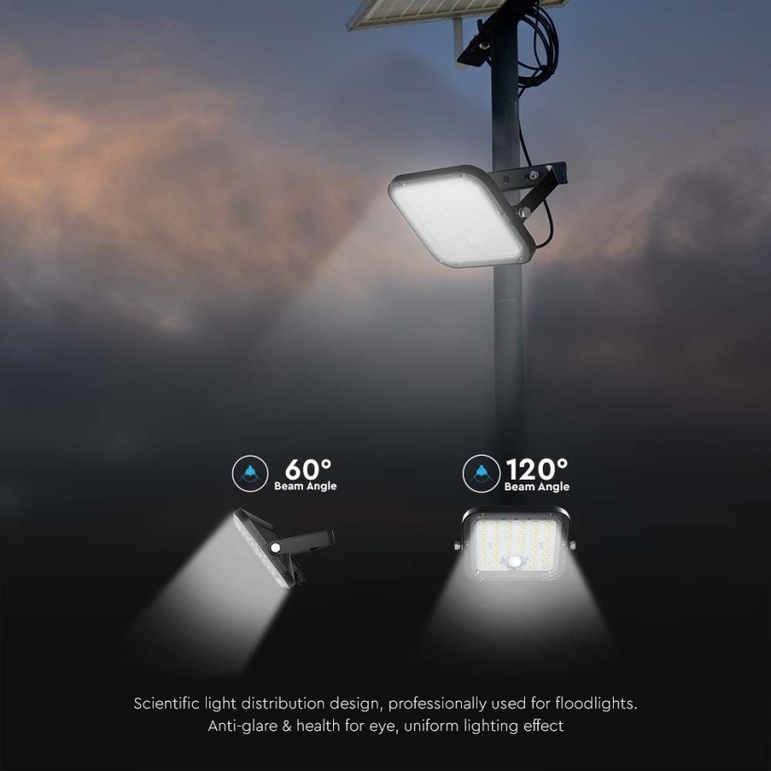 LED Dimbare zonne-schijnwerper met sensor LED/10W/3,7V 4000/6000K IP65 3600 mAh + afstandsbediening