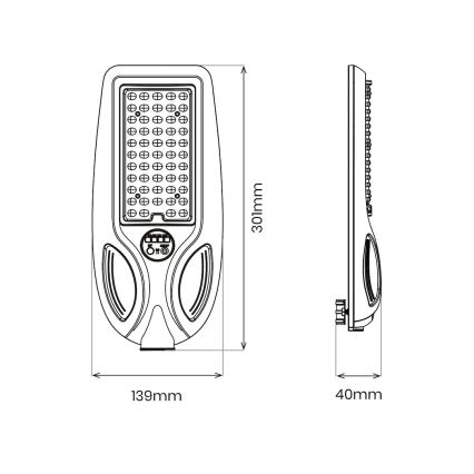 Dimbare LED zonne-straatlamp met sensor VENICE LED/50W/3,2V 4000 mAh IP65 zwart + afstandsbediening