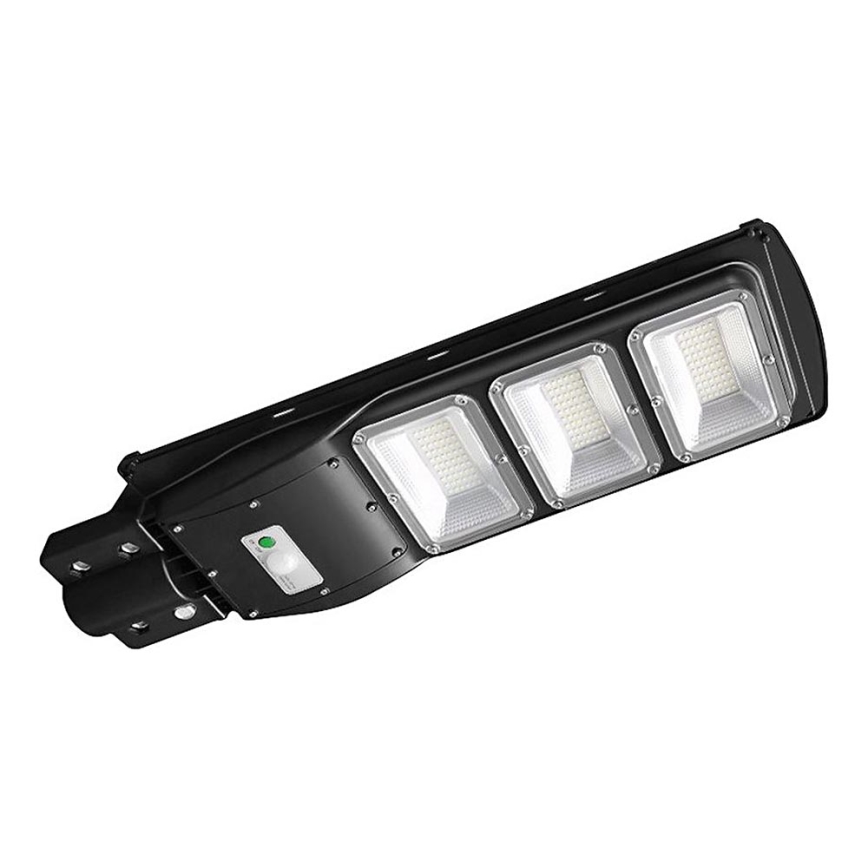 LED Dimbare zonne-straatlantaarn met bewegings- en schemersensor LED/12W/3,2V 6000K IP65 10000 mAh zwart + afstandsbediening