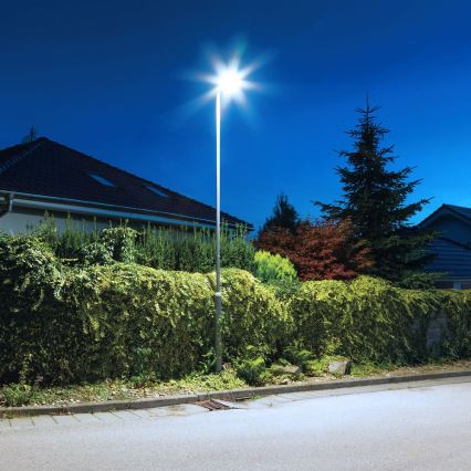 LED Dimbare zonne-straatlantaarn met sensor KERS LED/300W/3,2V 6500K 8000 mAh IP65 grijs + afstandsbediening