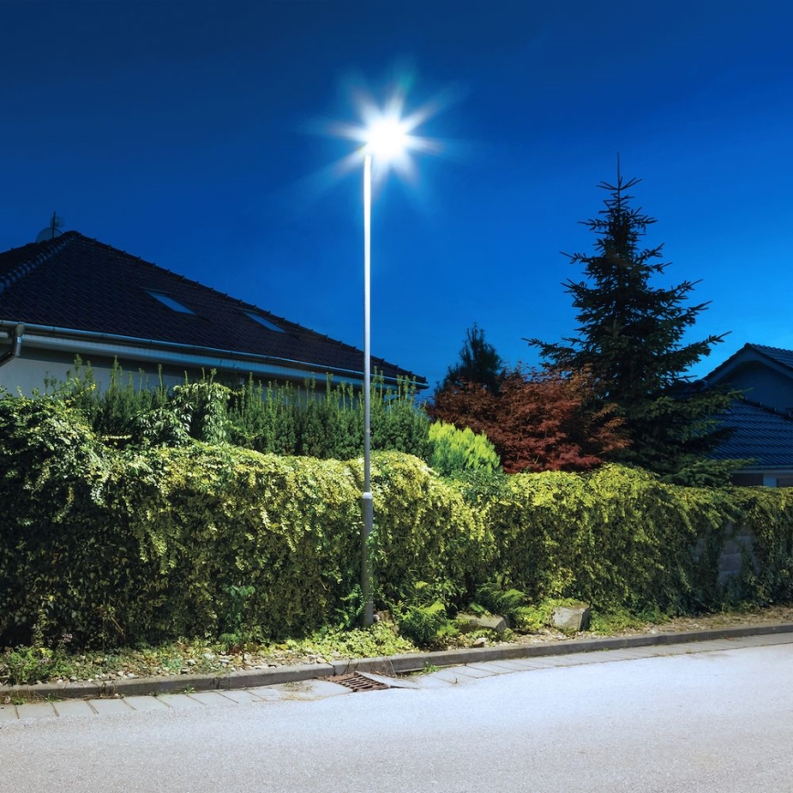 LED Dimbare zonne-straatlantaarn met sensor KERS LED/300W/3,2V 6500K 8000 mAh IP65 grijs + afstandsbediening