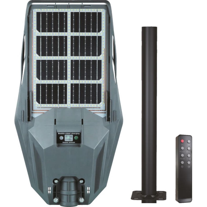 LED Dimbare zonne-straatlantaarn met sensor KERS LED/300W/3,2V 6500K 8000 mAh IP65 grijs + afstandsbediening