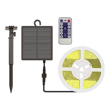 LED Dimbare zonnestrip LED/1,2W/3,7V 3000K IP67 1500 mAh 5m + afstandsbediening