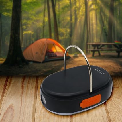 LED Dimbare Oplaadbare Lamp met Powerbankfunctie K4 LED/1W/5V 3000-6500K IPX4 4000 mAh zwart
