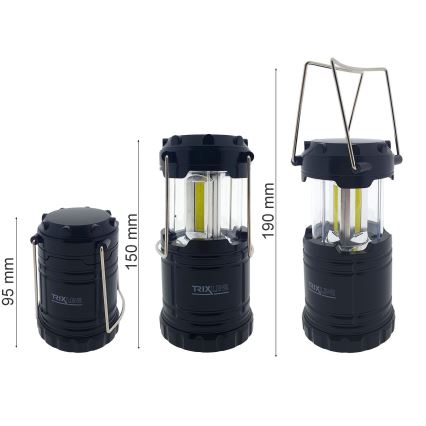 LED Draagbaar kamperen lamp 3xLED/3W/3xAAA 6400K