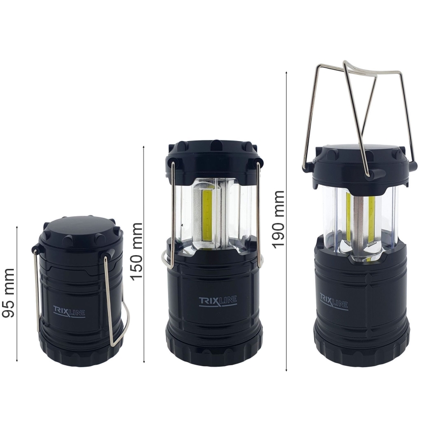 LED Draagbaar kamperen lamp 3xLED/3W/3xAAA 6400K