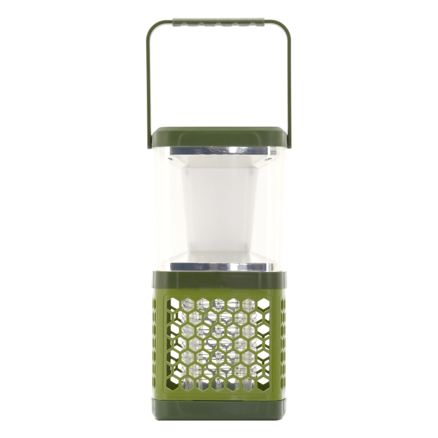 LED draagbare oplaadbare lamp met een insectenval LED/3W/1800 mAh groen