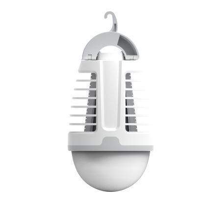 LED draagbare oplaadbare lamp met een insectenval LED/5W/1800 mAh IPX4 wit/grijs