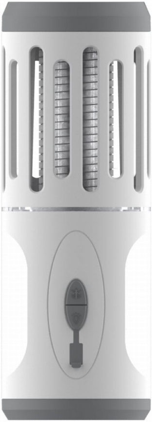 LED draagbare oplaadbare lamp met een insectenval LED/6W/1800 mAh IPX4 wit/grijs