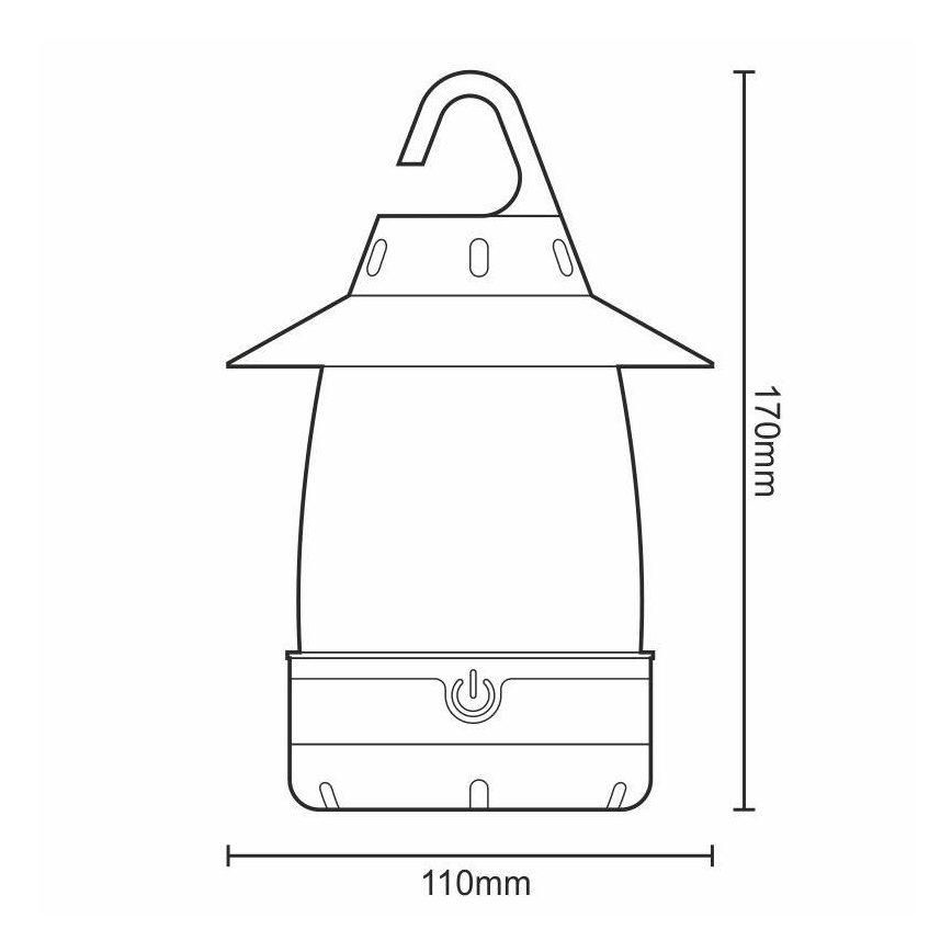 LED Draaglamp 3xLED/4xAA IPX4