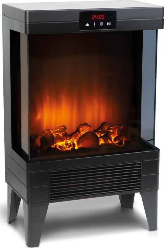 LED elektrische haard met verwarming LED/2000W/230V + afstandsbediening