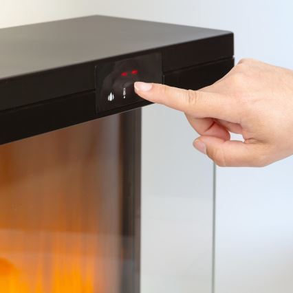 LED elektrische haard met verwarming LED/2000W/230V + afstandsbediening