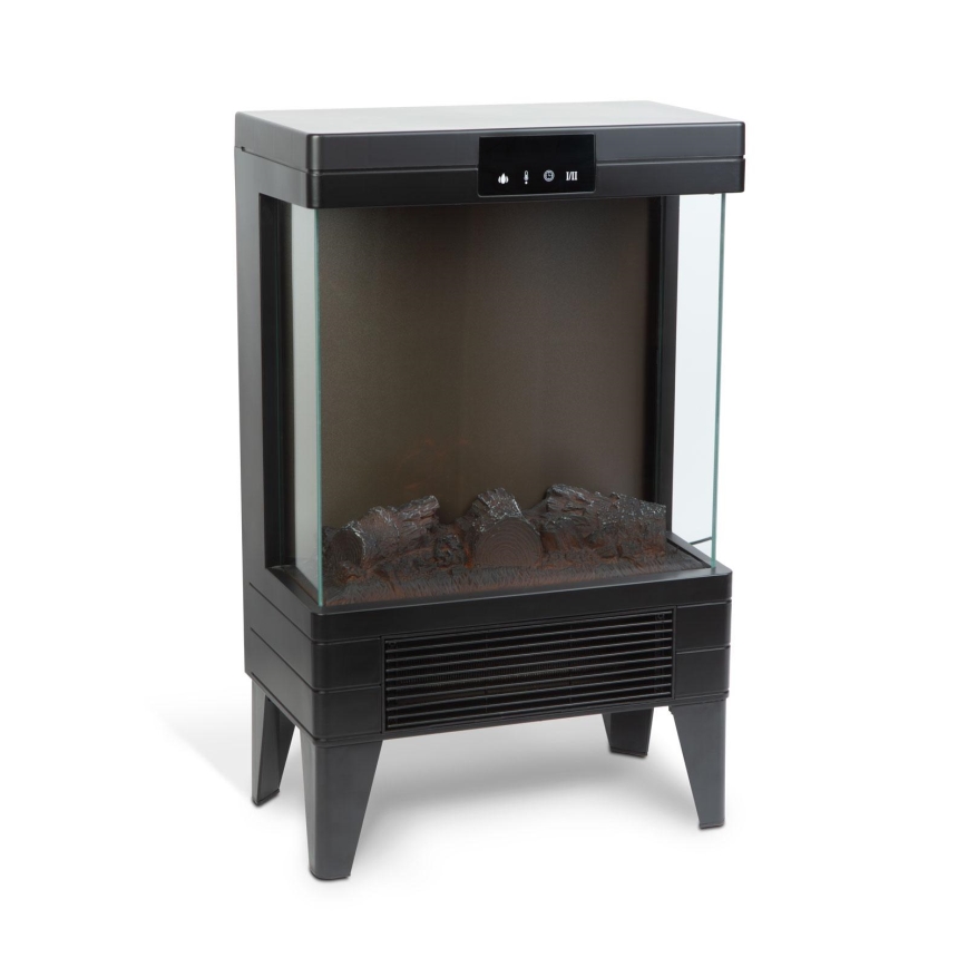 LED elektrische haard met verwarming LED/2000W/230V + afstandsbediening