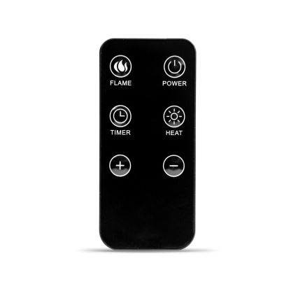 LED elektrische haard met verwarming LED/2000W/230V + afstandsbediening