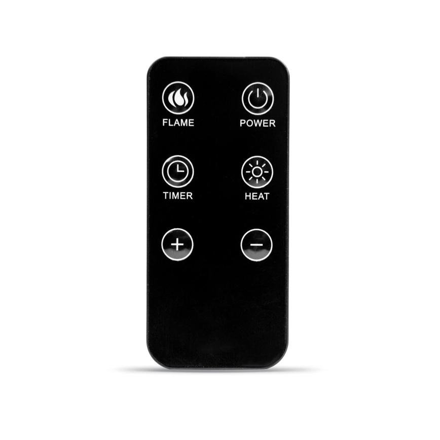LED elektrische haard met verwarming LED/2000W/230V + afstandsbediening