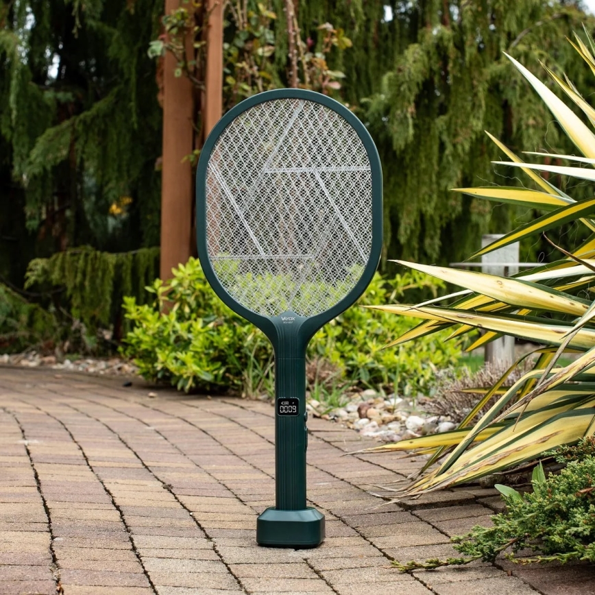 LED Elektrische insectenval 2in1 met LCD scherm 1200 mAh/5V groen