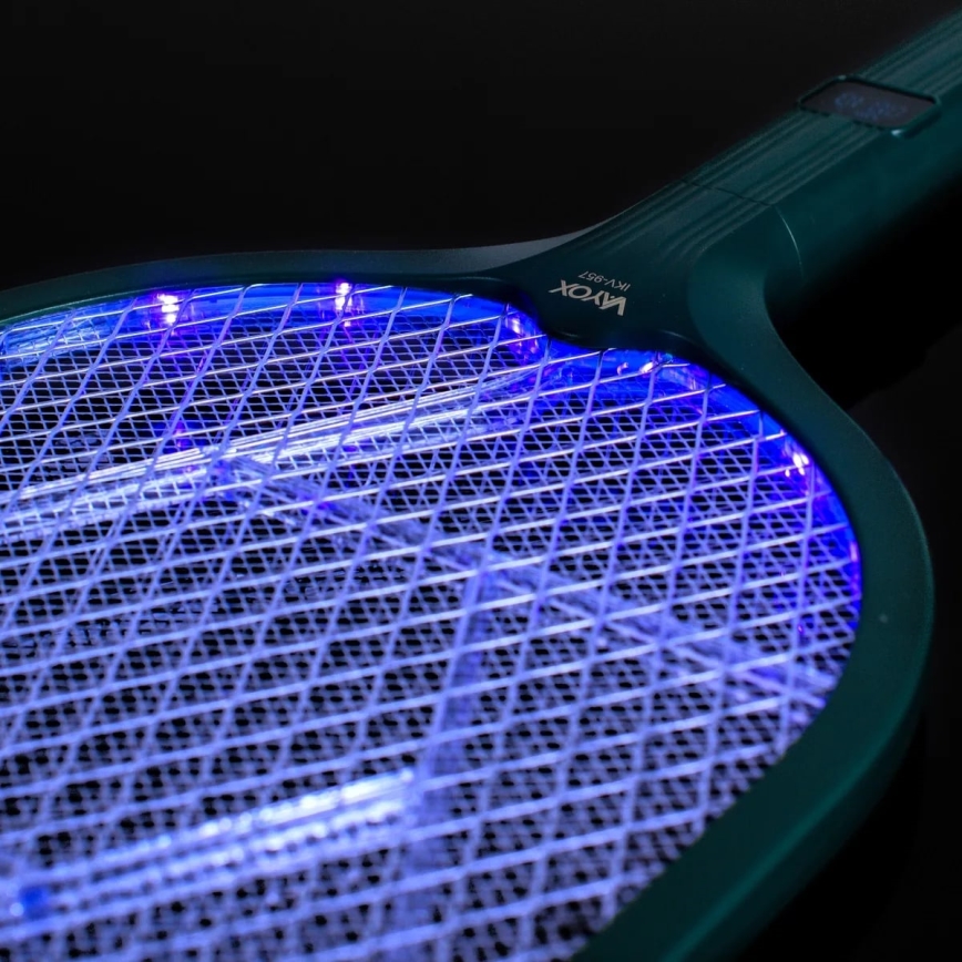 LED Elektrische insectenval 2in1 met LCD scherm 1200 mAh/5V groen
