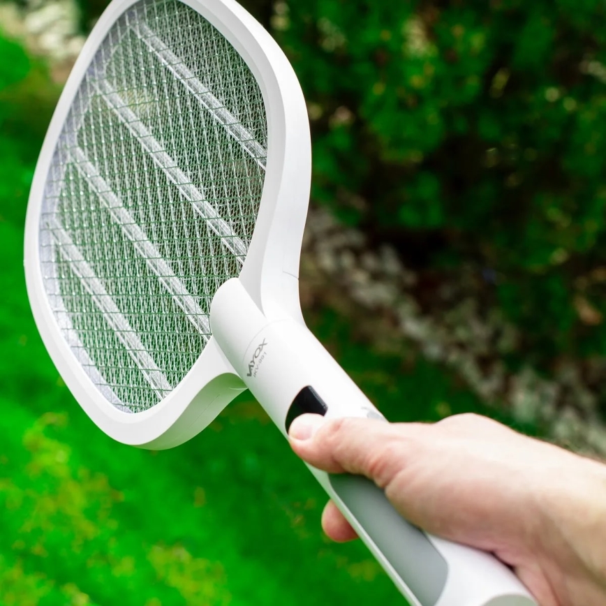 LED Elektrische insectenval 2in1 met LCD scherm 1200 mAh/5V wit