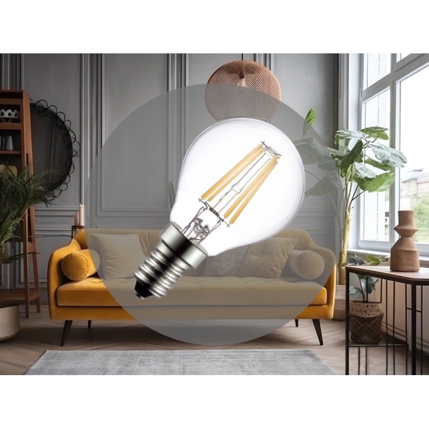 LED-filamentgloeilamp G45 E14/6W/230V 4000K