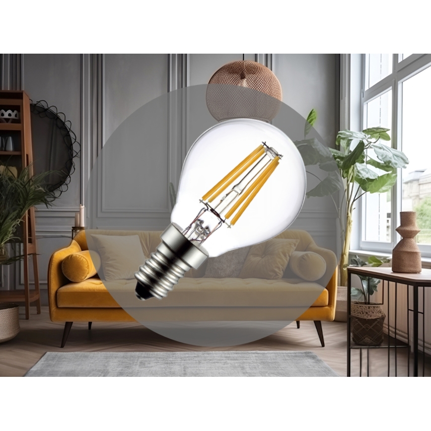 LED-filamentgloeilamp G45 E14/6W/230V 4000K