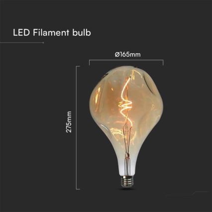 LED-filamentlamp A165 E27/4W/230V 1800K