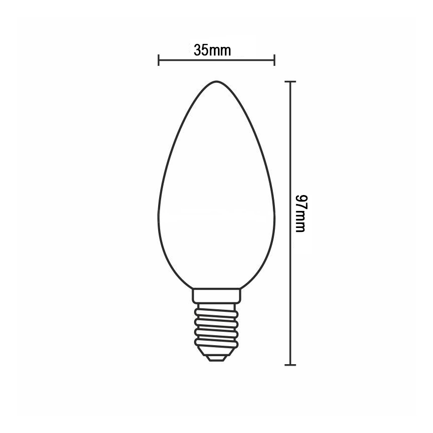 LED-filamentlamp C37 E14/6W/230V 3000K