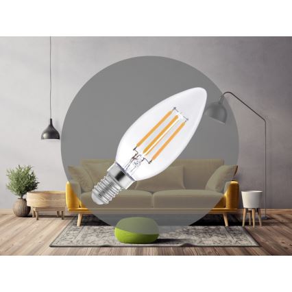 LED-filamentlamp C37 E14/6W/230V 4000K